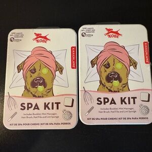 Kikkerland Kobe Spa Kit for Dogs - Pink and White NWT